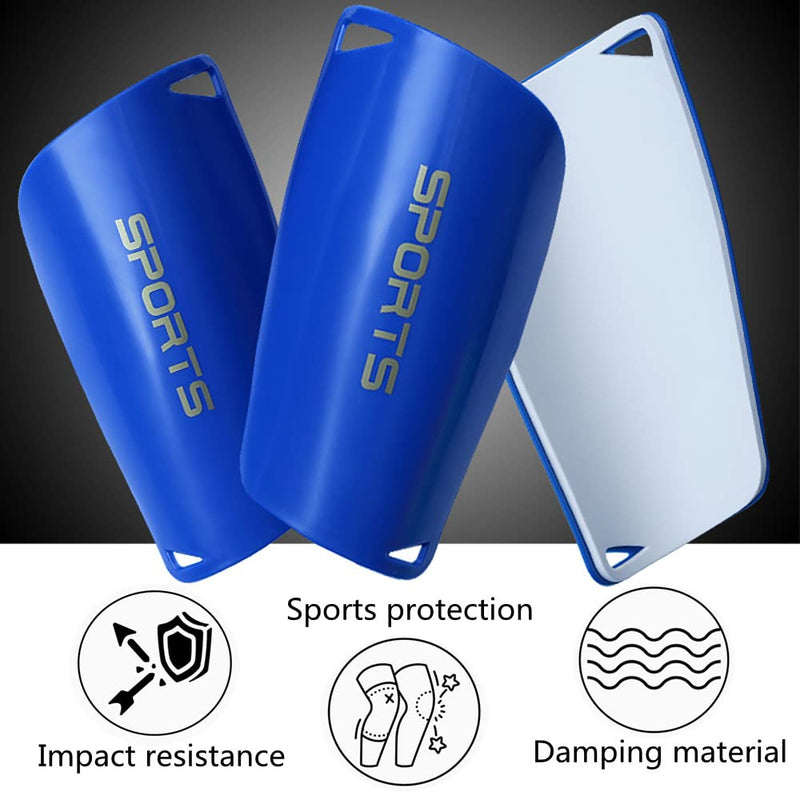 Soccer Shin Guards Kids Youth Over Knee Sleeves Shin Pads and Soccer Socks for 3-13 Years Old Boys and Girls for Football Games EVA Cushion Leg Carf Protection Reduce Shocks and Injuries Set of 2 Pairs Blue - BeesActive Australia