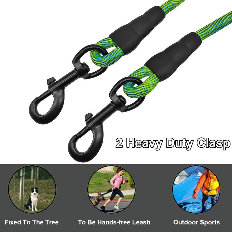 BTINESFUL 20FT Dog Tie-Out Rope + Bungee Dog Leash Extension (Green) - BeesActive Australia