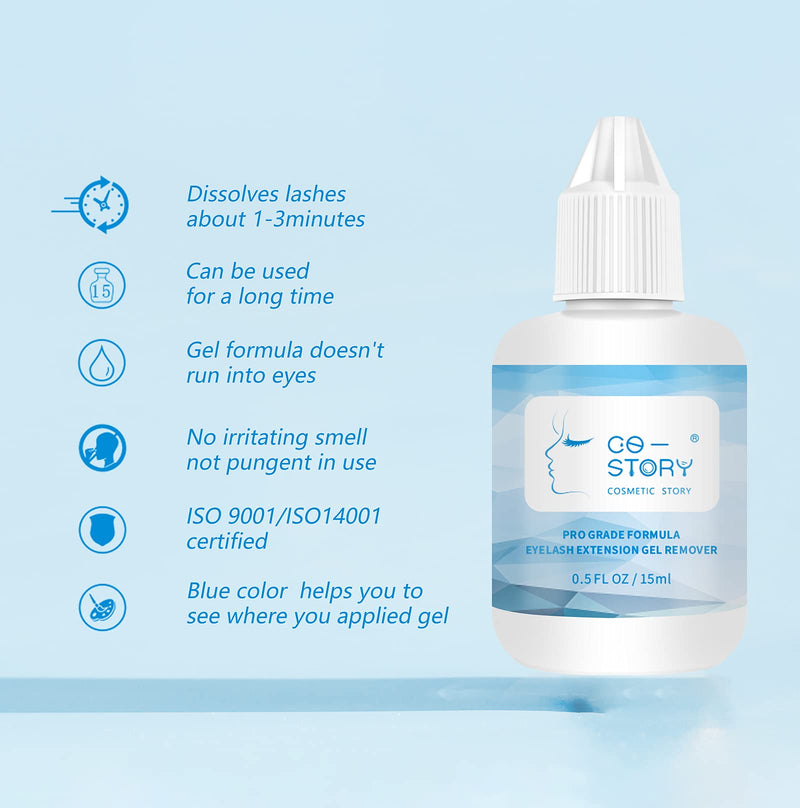 Eyelash Extension Remover Professional Gel Remover for Lash Extensions Fast Action Dissolves Strong Eyelash Extension Glue in 60 Seconds Lahses Adhesive Removal 15 ml - BeesActive Australia