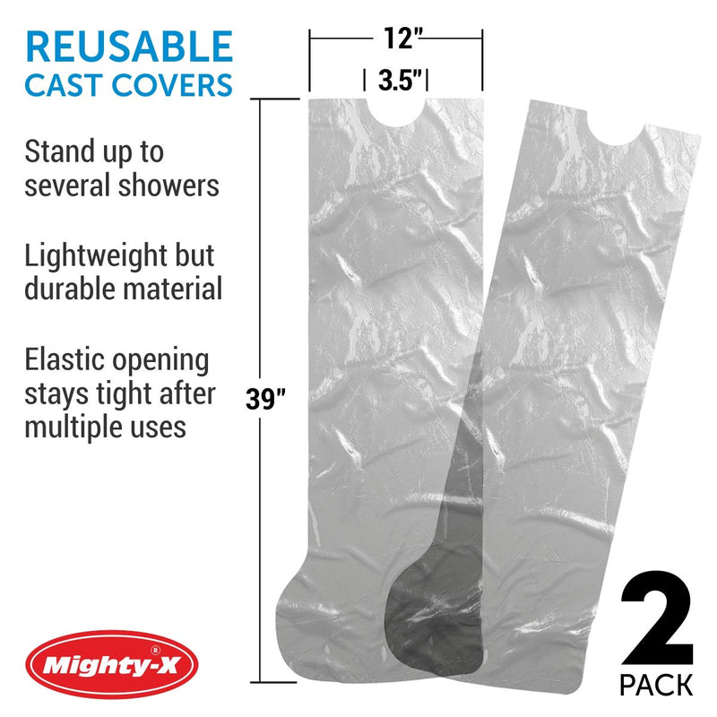 Waterproof Leg Cover for Shower - 【100% Watertight Seal】 - Reusable Full Leg Cast Cover for Shower Adult Knee, Ankle, Foot - 2pk - Easy to use - BeesActive Australia