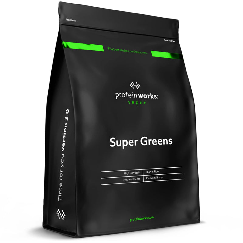 Super Greens Powder | Nutrient Dense Detox Shake | Supports Immune System | 100% Vegan | Protein Works | Tropical Punch | 250g 250 g (Pack of 1) - BeesActive Australia