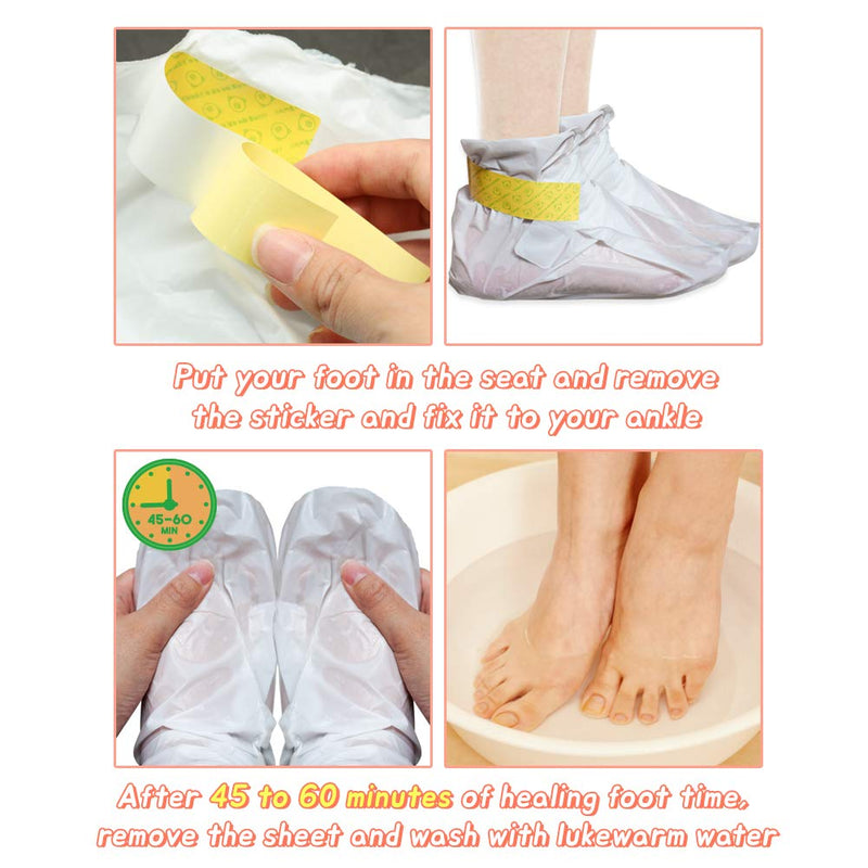 Elizavecca/Foot Peel /1 Foot Pack 2 Pairs Foot Mask - Boots for Exfoliating/foot pack review/foot pack before and after - BeesActive Australia