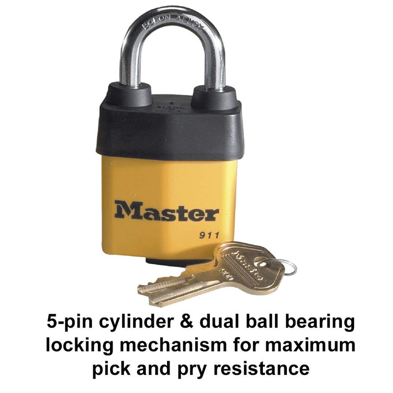 Master Lock 911DPF Heavy Duty Outdoor Padlock with Key, 1 Pack - BeesActive Australia