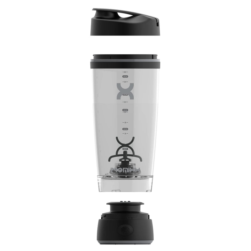PROMiXX Original Shaker Bottle - Battery-powered for Smooth Protein Shakes - BPA Free, 600ml Cup (Black) Black - BeesActive Australia