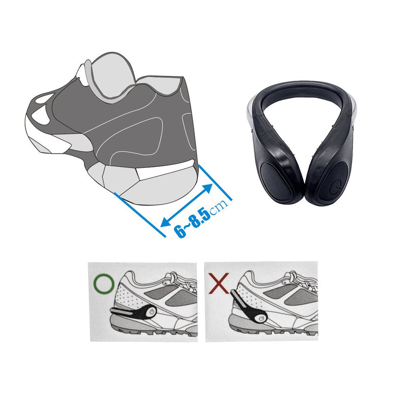 TEQIN LED Flash Shoe Safety Clip Lights for Runners & Night Running Gear - Reflective Running Gear for Running, Jogging, Walking, Spinning or Biking - (Set of 2) Black Shell Colorful Light - BeesActive Australia