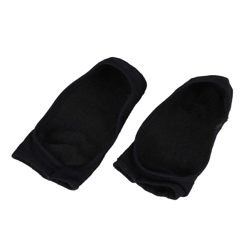 Exceart 3 Pairs of Peep Toe Socks Open Toe Socks Invisible Liner Breathable Liner Socks No Show with Nonslip Gel Heel Grip (Black) Black - BeesActive Australia