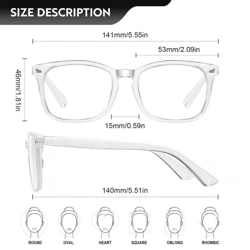 Okany Blue Light Blocking Glasses for Women Men Lightweight Computer Glasses Anti Eyestrain Headache Blue Light Glasses for Women Men Clear Lens Glasses Anti Blue Ray Eyeglasses Unisex - BeesActive Australia