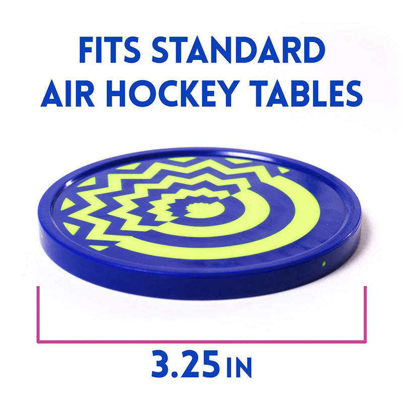 Vivid Two-tone Air Hockey Pucks (2-pack) | Wear-proof Molded Psychedelic Patterns and Designs | Large 3.25-inch Pucks for Standard Air Hockey Tables | Perfect Addition to Game Rooms and Arcades - BeesActive Australia