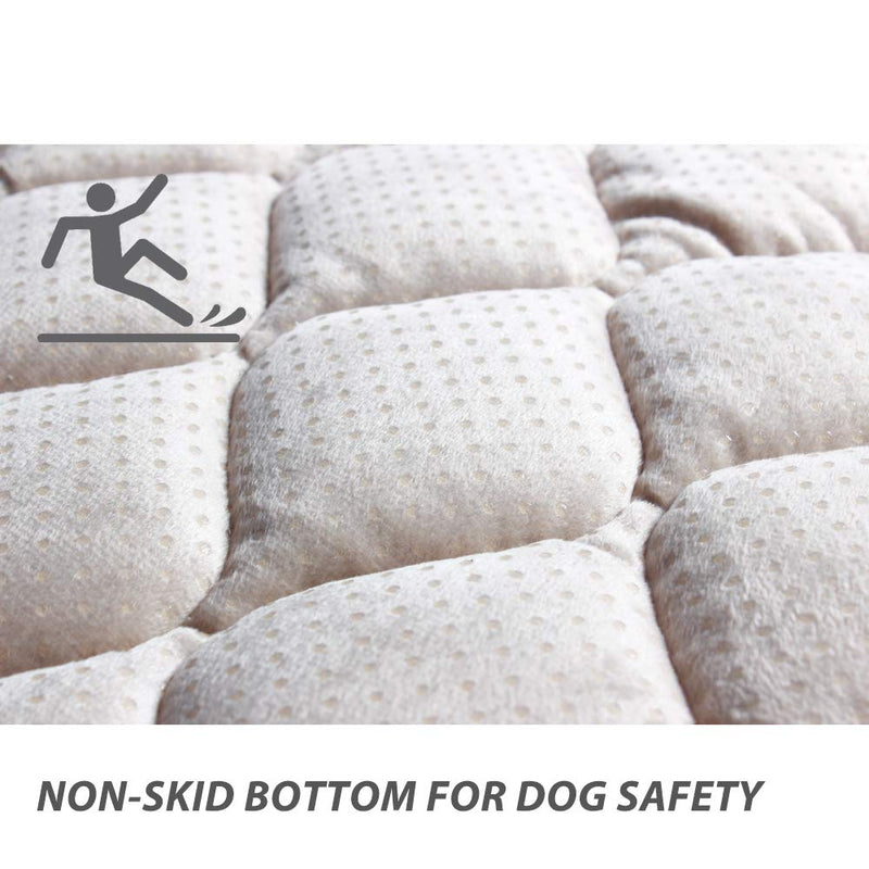 Furrybaby Dog Bed Mat Soft Crate Mat with Anti-Slip Bottom Machine Washable Pet Mattress for Dog Sleeping 24 Inch (Pack of 1) Sliver Grey Mat - BeesActive Australia