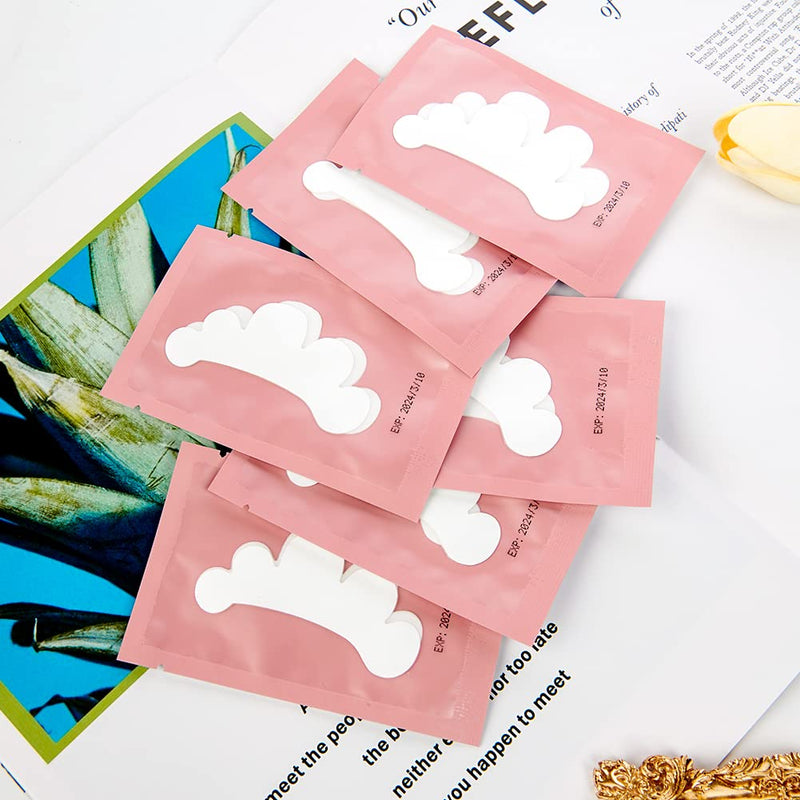 50Pairs Eyelash Extension Pads Under Eye Gel Pads Lash Pads Lint Patches Under Eye Patches Eye Pads for Eyelash Extensions (Flower-Pink) Flower pink - BeesActive Australia