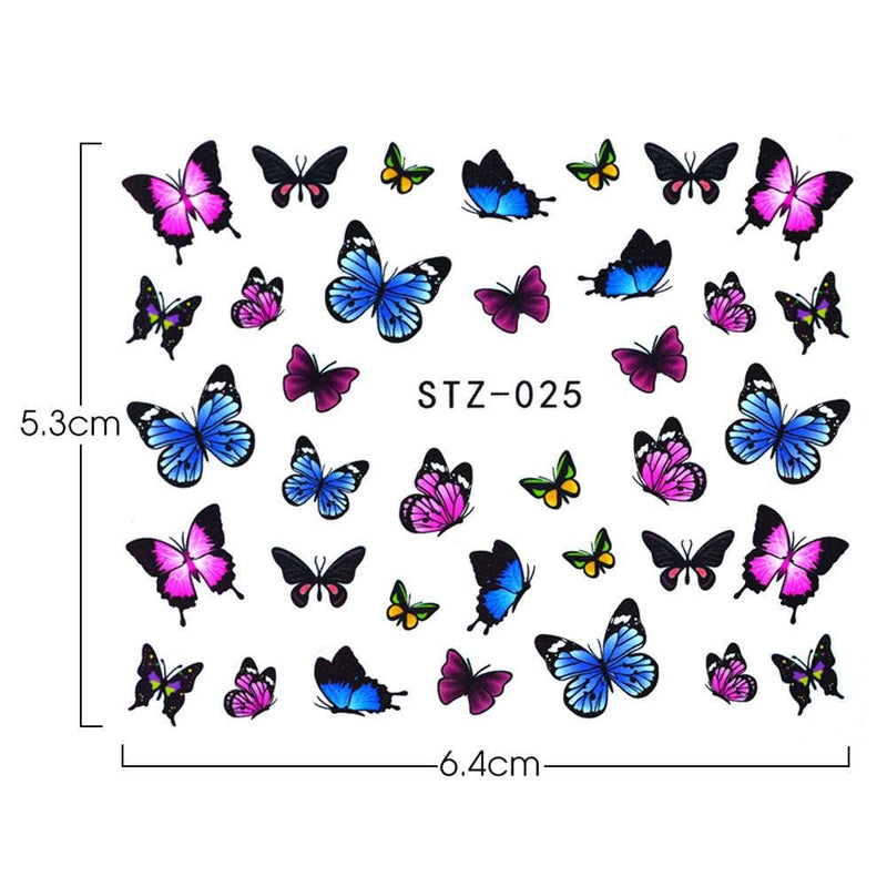 Butterfly Nail Art Stickers Decals Nail Accessories Decorations Supplies Nail Stickers for Women Girls Butterfly Water Transfer Decals  Manicure Nail Design Slider Summer Butterfly Nails 30 Sheets - BeesActive Australia