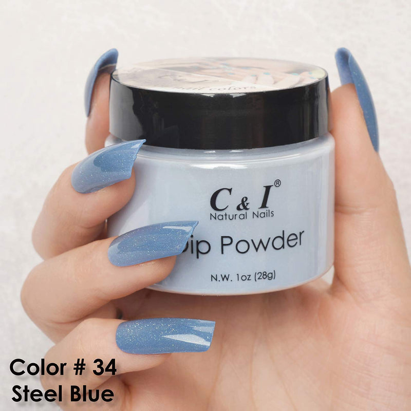 C & I Dip Powder Color No.034 Steel-Blue BlueColor System - BeesActive Australia