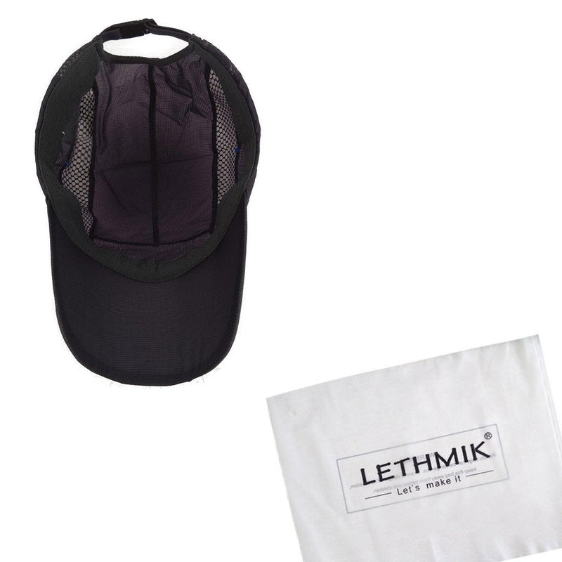LETHMIK Quick Dry Sports Cap Unisex Sun Hat Summer UV Protection Outdoor Cap Black One Size - BeesActive Australia