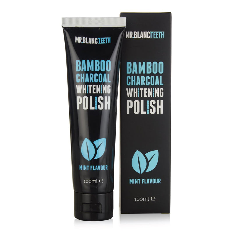 Mr Blanc Teeth Bamboo Charcoal Polish - Natural Teeth Whitening Polish - BeesActive Australia