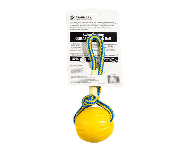 Starmark Swing 'n Fling DuraFoam Ball Dog Toy Medium 1 - BeesActive Australia