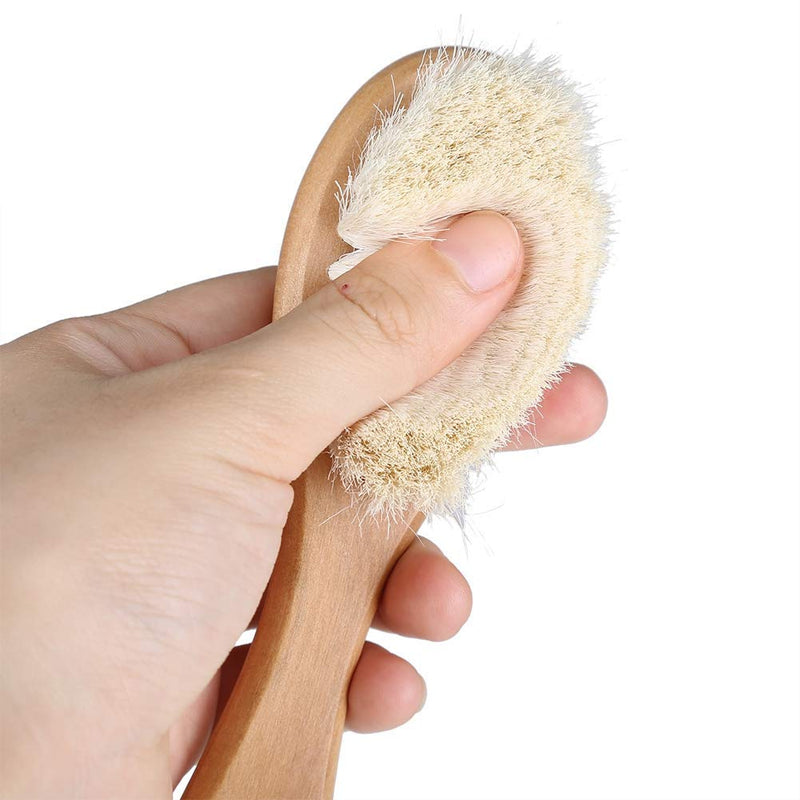 Baby Hair Brush with Wooden Handle Goat Bristles Infant Head Massage Grooming Comb - BeesActive Australia