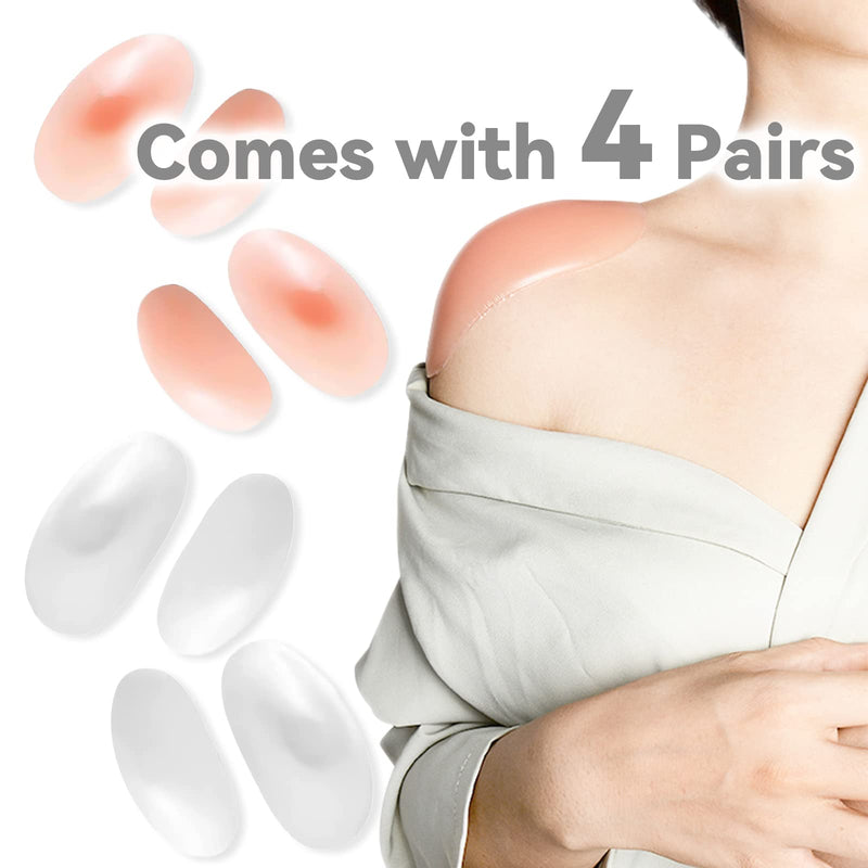 Silicone Shoulder Pads for Women Clothing 4 Pairs, Anti-Slip Shoulder Push-up Pads for Shoulder Enhancer Reusable - BeesActive Australia