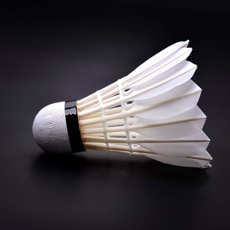 KEVENZ Goose Feather Badminton Shuttlecocks with Great Stability and Durability, High Speed Badminton Birdies White - BeesActive Australia