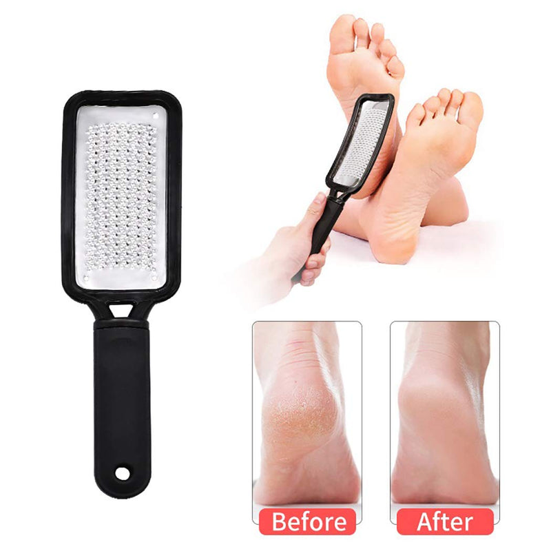 Foot File and Nail Clippers Set,Colossal Foot Scraper,Pedicure Foot File Callus Remover, Foot Rasp Colossal Foot Scrubber for Dead Skin,Nail Repair Tools-Stainless Steel Nail Clippers (Black) Black - BeesActive Australia