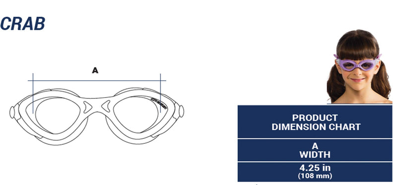 [AUSTRALIA] - Cressi Silicone Swim Goggles for Kids age 3, 4, 5, 6, 7 | CRAB made in Italy by quality since 1946 Blue 