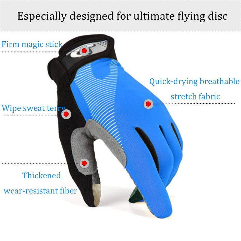 [AUSTRALIA] - Ultimate Flying disc Gloves Ultimate Grip and Disc Gloves Breathable Non-Slip Sport Cycling Golf Glove, Improve Throws & Catches 1 Pair Small 
