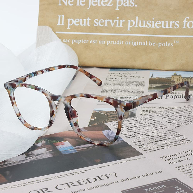 JiSoo Reading Glasses Women/Men Designer Readers, Ladies Reading Glasses with Spring Hinge A-multicolor 1.0 x - BeesActive Australia