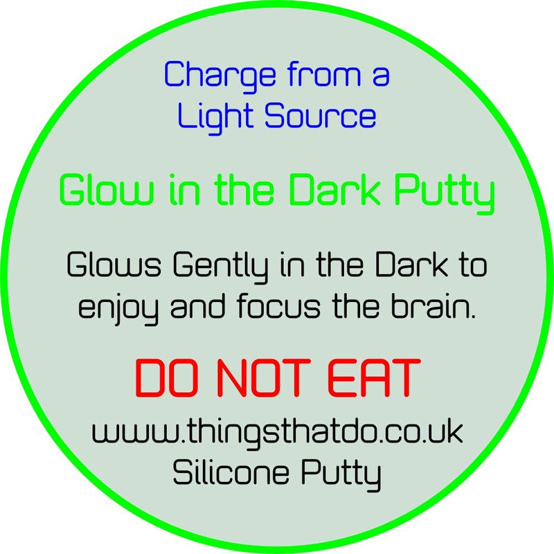 Dr Clever TM Stress Putty | Glow in the Dark | Sensory Relief | Fidget Toy | Relax and Concentrate | Unscented 20g tin - BeesActive Australia