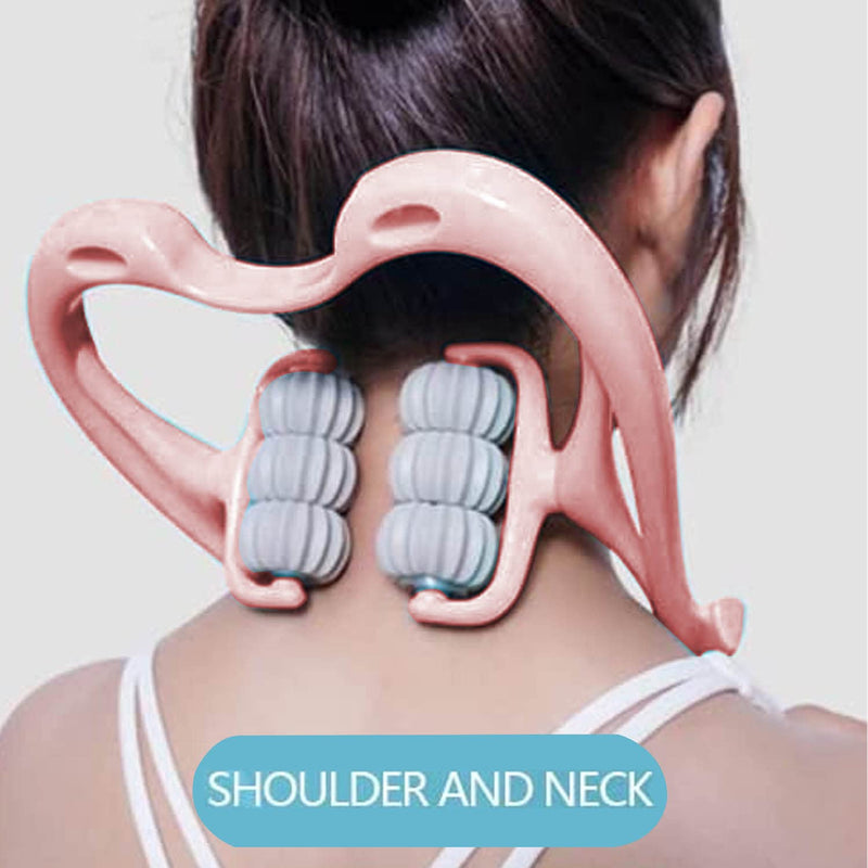 Neck Massager Handheld Back Massager Shoulder Massager Leg Massager for Self-Muscle Deep Tissue Massage Muscle Relaxation Tension Relief Trigger Point Roller Massager for Pain Relief� - BeesActive Australia