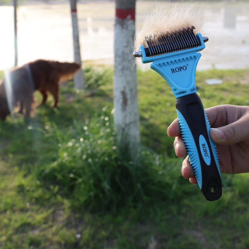 ROPO One Piece Pet Comb + Pet Double Rake Clean Pet Hair Suitable for All Pet Types - BeesActive Australia