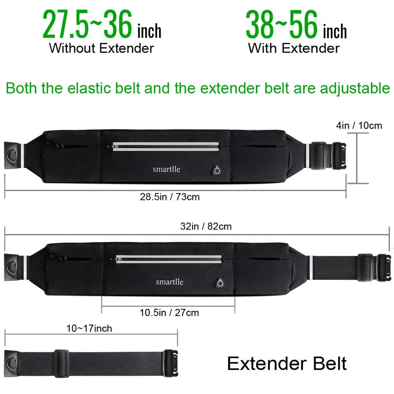 [AUSTRALIA] - Smartlle Running Belt, Fanny Pack, Adjustable Waist Bag Pouch for iPhone 11/11 Pro/11 Pro Max/XR/XS Max/XS/X/8 7 6S Plus, Samsung Galaxy S/Note/A, Moto, all mobiles up to 6.7'' for Men and Women 