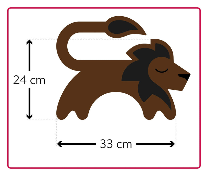 Leschi Wheat Bag microwavable, unscented/Heat Pack for Neck and Shoulders/Animal: Lion Juri, Brown Chocolate - BeesActive Australia