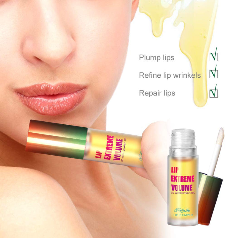 Makeup Lip Plumper Gloss Moisturizing, Lip Care Serum, Big Mouth Lip Plumping Balm Natural Lip Extreme Enhancer Lipstick Women Fuller Lips & Hydrated Beauty Lips #1 Daily use - BeesActive Australia