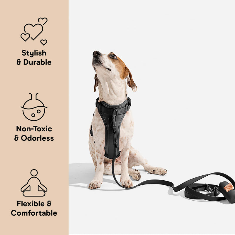 Wild One Dog Harness, No-Pull Pet Harness with 3 Leash Clips, Adjustable Soft Padded Dog Vest, Comfortable, Stretchy Black S - BeesActive Australia