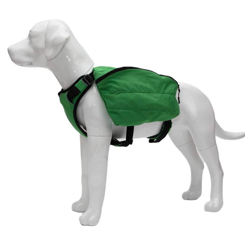 Lovelonglong Dog Backpack for Hiking, Multifunctional Dog Day Pack Zippered Travel Dog Saddle Bag Outdoor Hiking Backpack with 2 Capacious Side Pockets for Small Medium Large Dogs XS (chest 18-23 inch) Green - BeesActive Australia