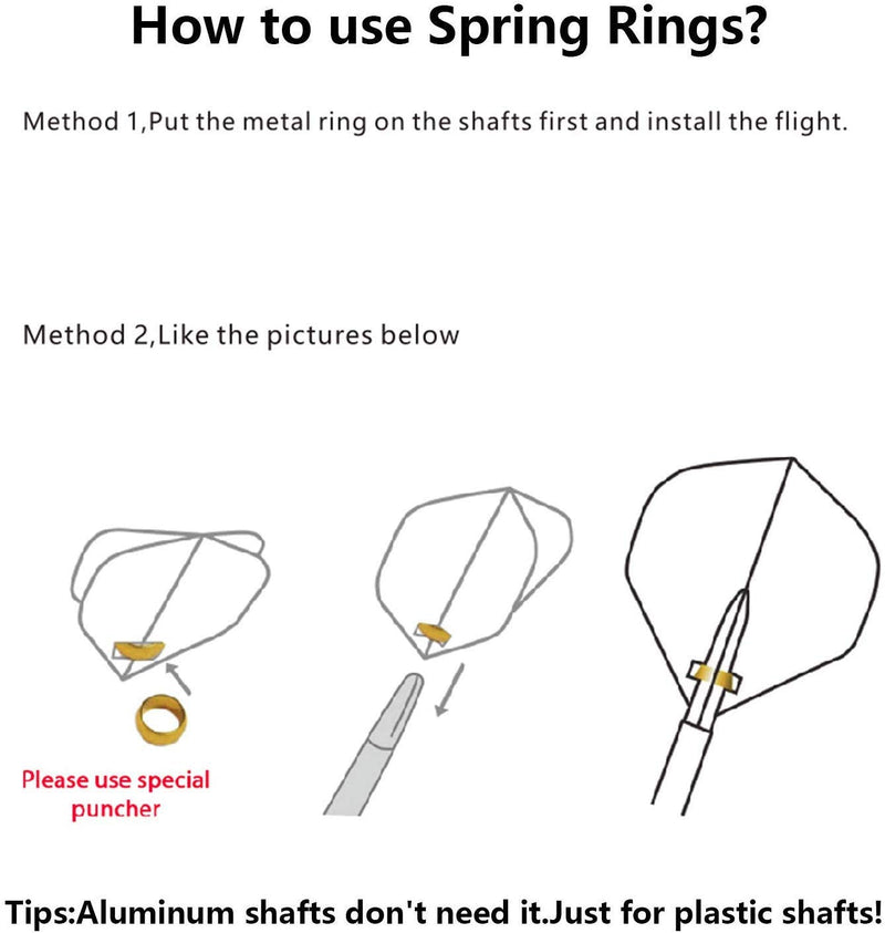CyeeLife-Dart Flights Puncher+100Spring Rings-Dart Accessories for Plastic shafts - BeesActive Australia
