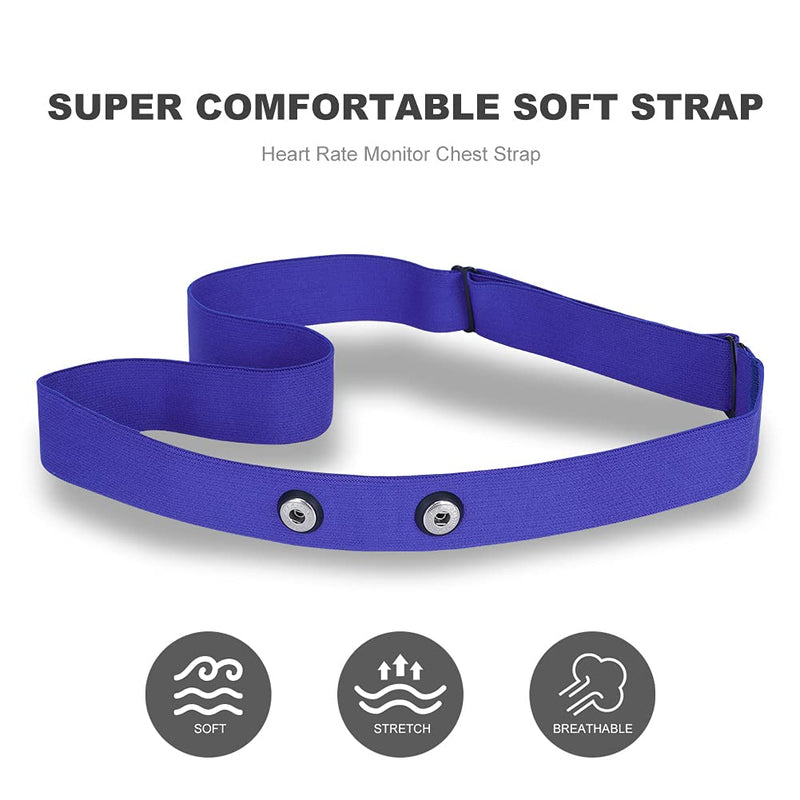 Heart Rate Monitor Replacement Chest Strap Navy Medium - BeesActive Australia
