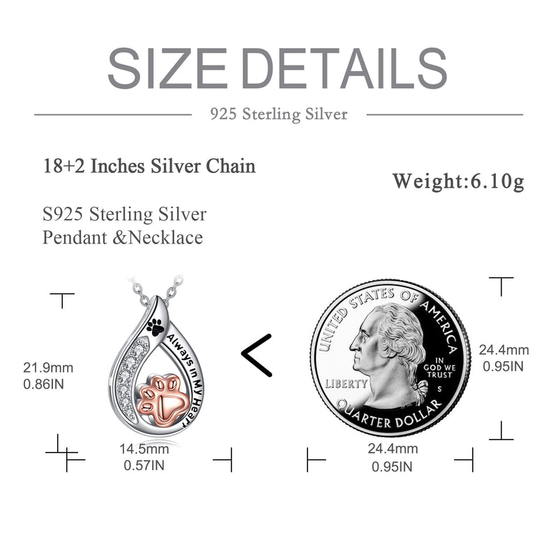 AOBOCO Sterling Silver Urn Necklace for Pet Ashes and Human Ashes 3-Pet Urn Necklace - BeesActive Australia
