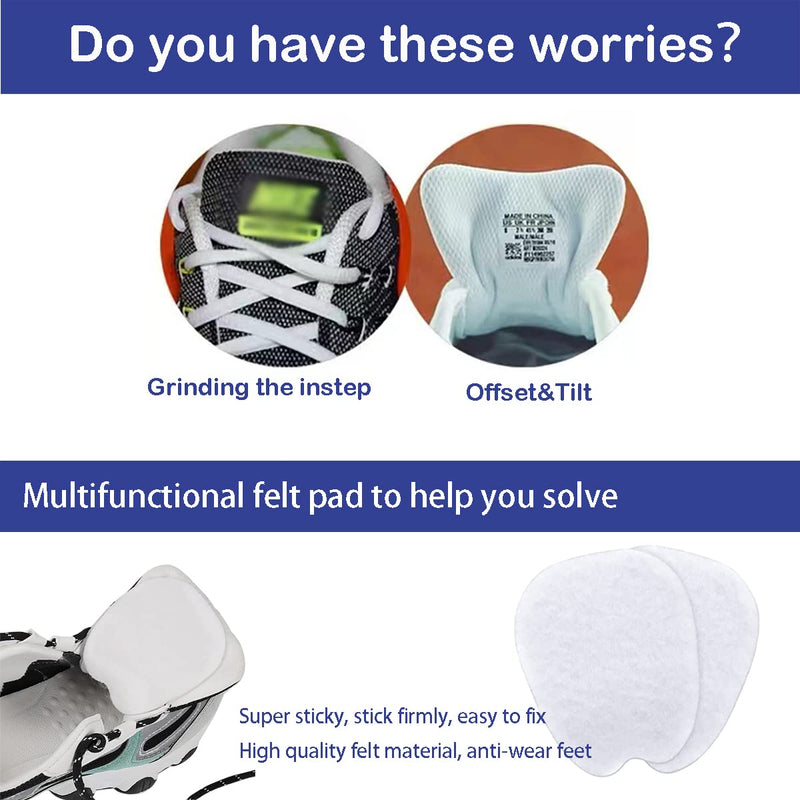 5 Pairs of Felt Tongue Pads for Shoes, Non-Slip Tongue Pads, Thin Felt Forefoot Pads for Men and Women - BeesActive Australia