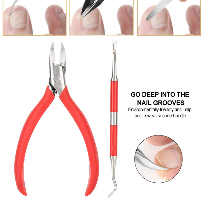 Toe Nail Clipper for Ingrown or Thick Toenails,Toenails Trimmer and Professional Podiatrist Toenail Nipper for Seniors Stainless Steel Surper Blades Lighter Soft Handle 02 - BeesActive Australia