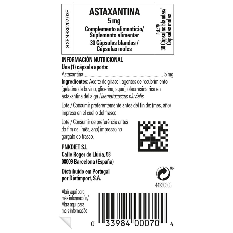 Solgar Astaxanthin 5 mg Softgels - Pack of 30 - Source of Carotenoids - Derived from Fresh Water Algae - Free from Sugar, Salt and Starch - BeesActive Australia