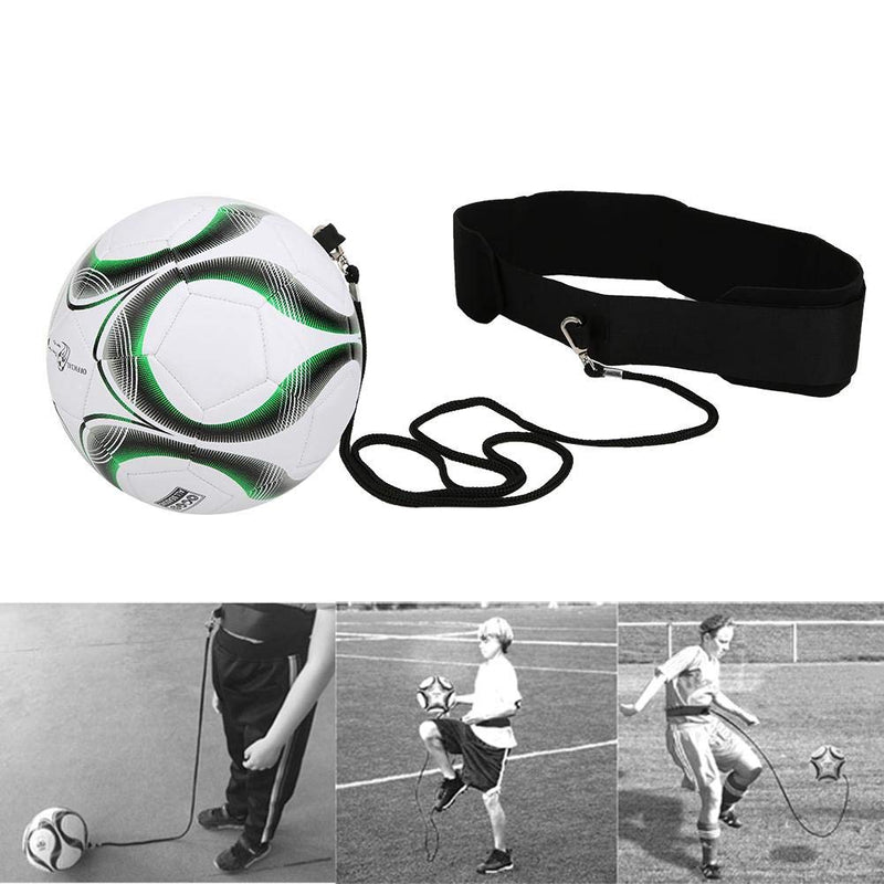 Football Trainer,Regail PU Practical Kit Soccer Football Kick Throw Trainer Solo Practice Aid Training Equipment Adjustable Waist Belt for Students Children green - BeesActive Australia