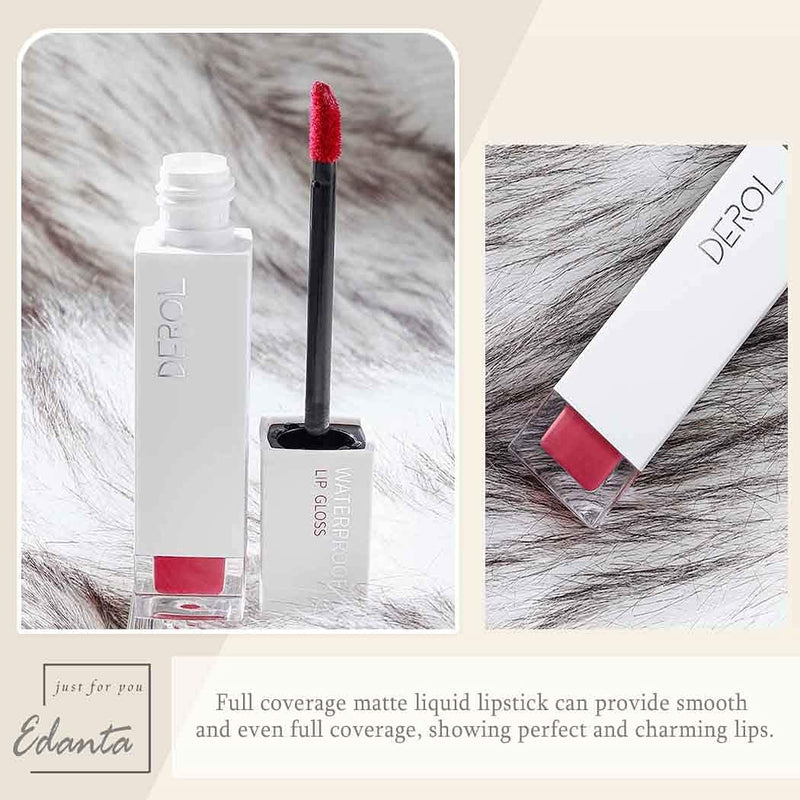 Edanta Matte Liquid Lipstick Waterproof Velvet Lipstick High Pigmented Lip Cream Beauty Makeup Cosmetics Valentine's Day Present for Women and Girls (Red 09#) - BeesActive Australia