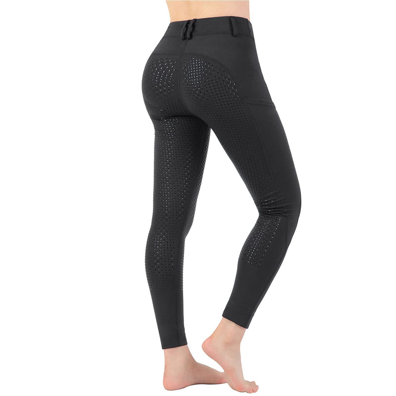 Women Horse Riding Tights Pockets,Women Training Breeches Pants with Silicone Grip Black Small - BeesActive Australia