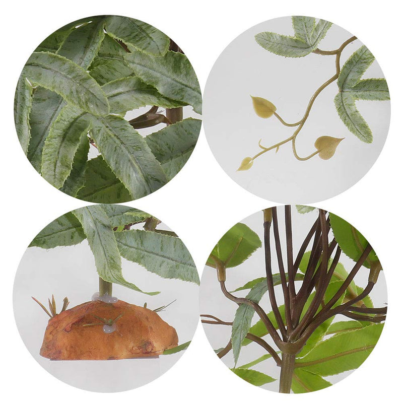 YOGURTCK Reptile Artificial Plants, Amphibian Habitat Hideout, Terrarium Decorations - Pteridium B-pteridium - BeesActive Australia