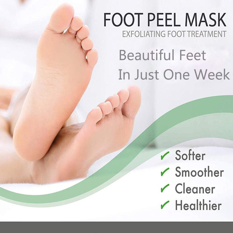 Foot Peel Mask 5 Pack, Lavender Exfoliating Foot Masks, Natural Exfoliator for Dry Dead Skin, Callus, Repair Rough Heels for Men Women - BeesActive Australia