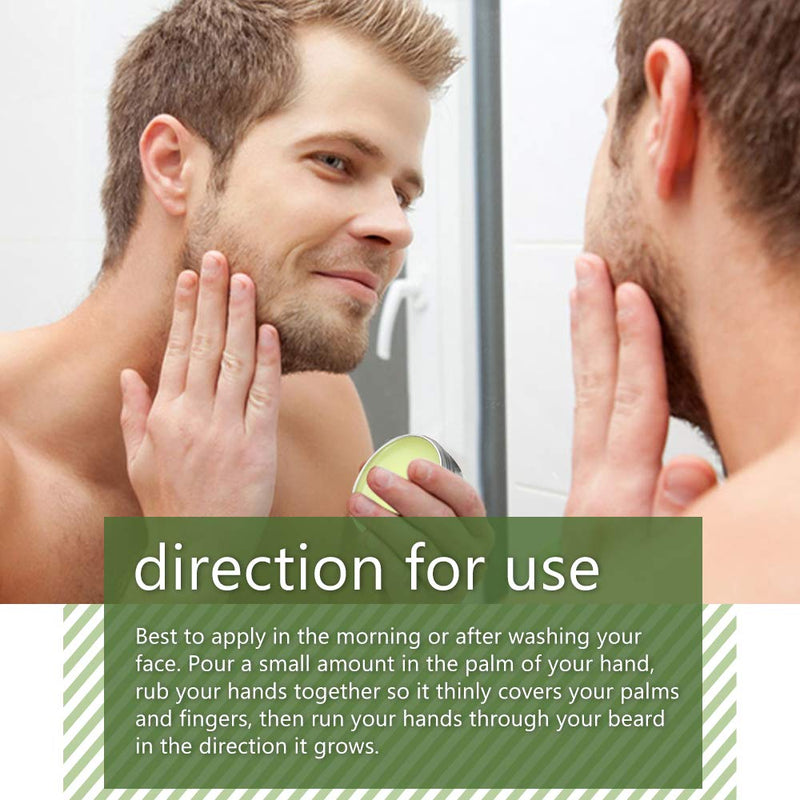 Beard Balm, Natural Beard Wax, Organic Unscented Beard Care Balm Leave-in Conditioner & Softener for Grooming & Styling - BeesActive Australia