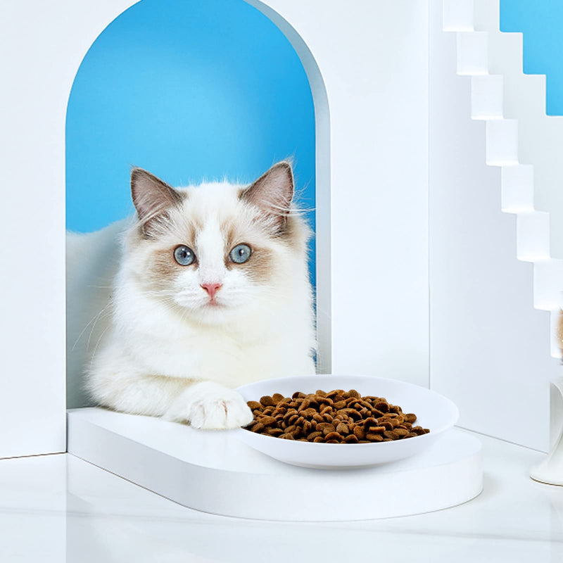 Peppapet Ceramic Cat Food Plates: Cat Wet Food Bowls/Whisker Fatigue Cat Dishes & Shallow Bowls for Kittens and Small Animals - BeesActive Australia