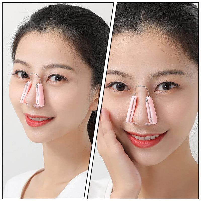 FRCOLOR Nose Up Lifting Clips Silicone Nose Shaper Clip Nose Lifter Clip Nose Bridge Slimming Clips Pain- Free Nose Slimmer for Wide Crooked Nose Pink - BeesActive Australia