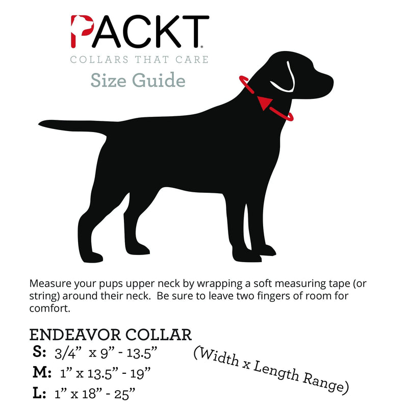 PACKT - Endeavor Dog Collar - Waterproof, Stinkproof, American Made M [Standard: 14"-18"] Ocean - BeesActive Australia