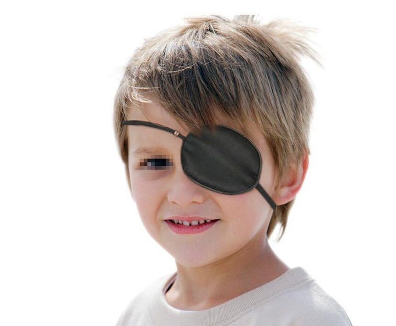 1Pcs Adjustable Black Silk Pirate Eye Patch Soft Smooth Comfortable Eye Mask Cover For Amblyopia Strabismus Lazy Eye size Adult Size - BeesActive Australia